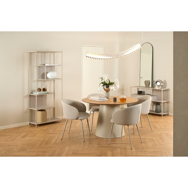 Krzesło Eleonor beżowe Basel 24 beżowa podstawa - ACTONA